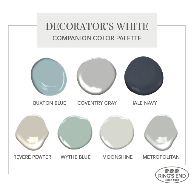 Benjamin Moore Decorator’s White color palette