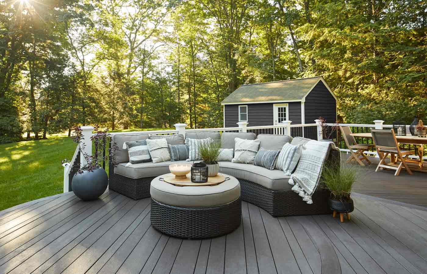 TimberTech Advanced PVC Decking, Vintage Collection decking in English Walnut