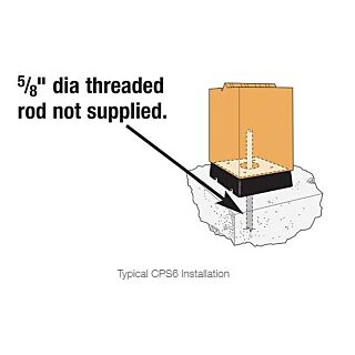 Simpson Strong-Tie Composite-Plastic Standoff Post Base for 6x6 Post
