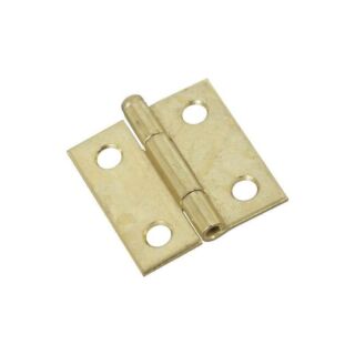 National Hardware N141-754 Narrow Hinge, 7 lb Weight Capacity, Steel, Brass
