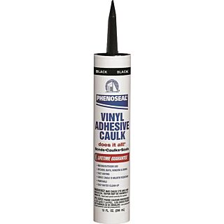 Phenoseal®  Does It All!®  Vinyl Adhesive Caulk, Black, 10 fl. oz.