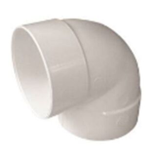 6 in. White PVC ¼ Bend - 90 Degree Elbow