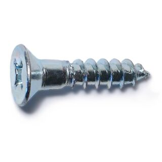 MIDWEST #12 x 1 in. Zinc Plated Steel Phillips Flat Head Wood Screws, 75 Count
