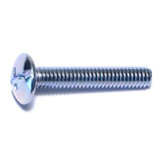 MIDWEST #8-32 x 1 in. Zinc Plated Steel Coarse Thread Combo Truss Head Machine Screws, 100 Count