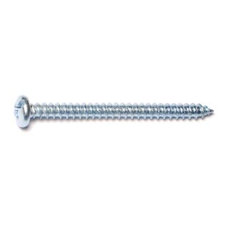 MIDWEST #8 x 2 in. Zinc Plated Steel Combo Phillips Pan Head Sheet Metal Screws, 50 Count