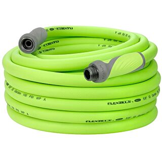 Flexzilla Garden Hose, Male x Female, 5/8 in ID, 75 ft L, 150 psi at 70 deg F, Flexible Hybrid Polymer, Zilla Green