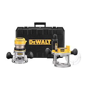 DeWALT DW618PK EVS Fixed Base/Plunger Router Combo Kit w/ Soft Start