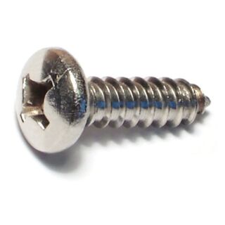 MIDWEST #12 x ¾ in. 18-8 Stainless Steel Phillips Pan Head Sheet Metal Screws, 55 Count