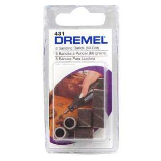 DREMEL 408 Sanding Band, 60-Grit, Coarse, 1/2 in Dia Drum, Aluminum Oxide