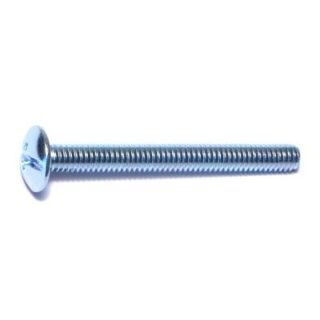 MIDWEST #8-32 x 1-5/8 in. Zinc Plated Steel Coarse Thread Combo Truss Head Machine Screws, 60 Count