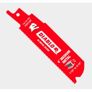 Diablo 4 in. Bi-Metal Reciporcating Blade for Medium Metal Cutting, 2 Pack