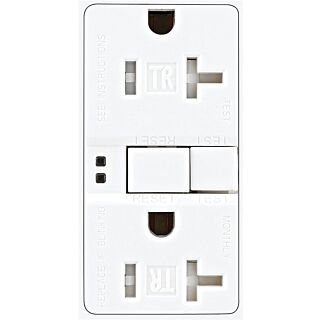Eaton Wiring Devices TRSGF20W Duplex GFCI Receptacle, 20 A, 2-Pole, 5-20R, White