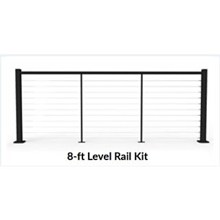 Feeney® DesignRail® Modern, Level Rail Kits, 36 in. x 8 ft., Matte Black, 8 ft. 