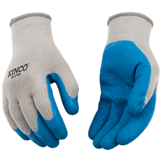 Kinco Poly-Cotton Knit Shell w/Latex Palm Gloves - Medium