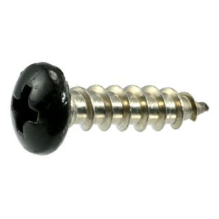 MIDWEST #10 x ¾ in. Black Painted 18-8 Stainless Steel Phillips Pan Head Sheet Metal and Shutter Screws, 30 Count