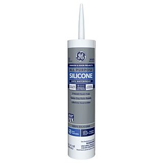 GE Sealants All Purpose Silicone 1® Sealant, White, 10.1 fl. oz. 