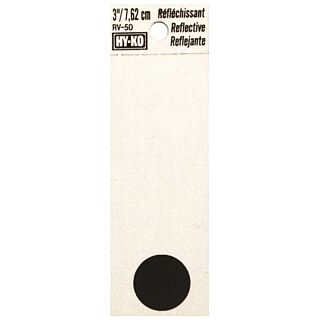 HY-KO RV-50/. Reflective Sign, Character ., 3 in H Character, Black Character