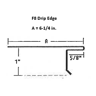 F8 Black Aluminum Roof Drip Edge, 10 ft.