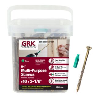 GRK #10 x 3-1/8 in. R4™ Multi-Purpose Framing and Decking Screw Pro-Pak, 350 Count