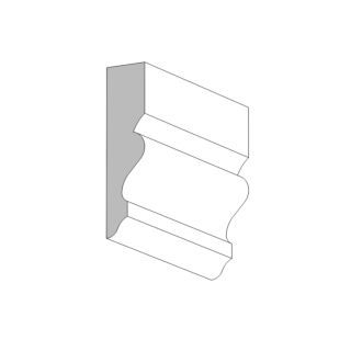 Garden State Lumber (M154) 11/16 in. x 2-1/2 in. x 16 ft. Band / Rake, Primed Finger-Jointed Pine