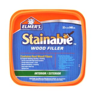 Elmer's Interior/Exterior Stainable Wood Filler, Quart