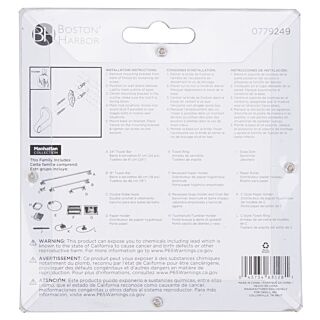 Boston Harbor 3653-07-SOU Garment Robe Hook, Zinc, Brushed Nickel