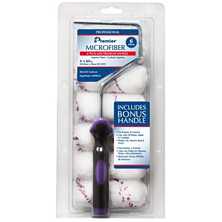 Premier 4 in. x 3/4 in. Microfiber Mini Rollers with Frame, 6 Pack