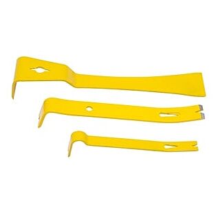 STANLEY Pry Bar Set, HCS, Yellow, Powder-Coated, 3-Piece