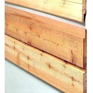 1 x 8 Rough Sawn / Saw Textured Standard Eastern White Pine Channel Siding