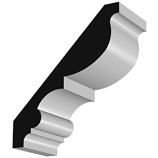 Millwork Design by Oxford AB408FJ, 1-1/8 in. x 5-3/4 in. Crown Moulding, Primed Finger-Jointed Pine, 16 ft.