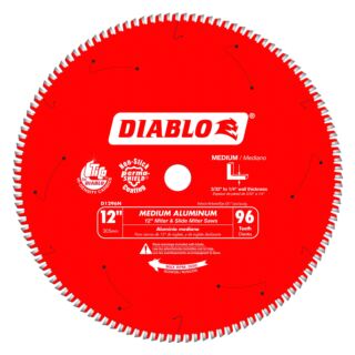 Diablo 12 in. X 96 Tooth Medium Aluminum Saw Blade