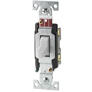 Eaton Wiring Devices CS120W Switch, 120/277 V, Wall Mounting, Nylon, White