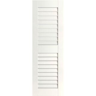 Southern Shutter, Clear Primed Western Red Cedar Louvered Shutter, 14 in x 43 in. (1 shutter only)