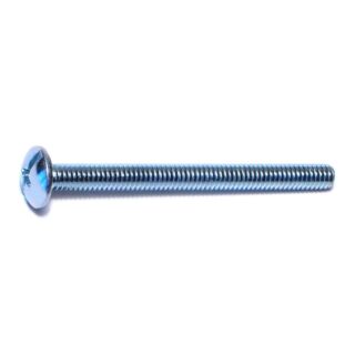 MIDWEST #8-32 x 2 in. Zinc Plated Steel Coarse Thread Combo Truss Head Machine Screws, 40 Count