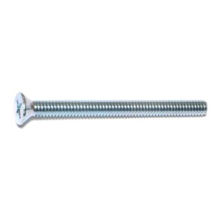 MIDWEST 1/4 in.-20 x 3 in. Zinc Plated Steel Coarse Thread Phillips Flat Head Machine Screws, 20 Count