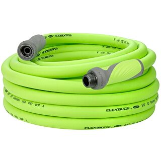 Flexzilla Garden Hose, Male x Female, 5/8 in ID, 50 ft L, 150 psi at 70 deg F, Flexible Hybrid Polymer, Zilla Green