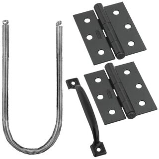 National Hardware V90 Series N107-409 Screen Door Set, Steel, Black