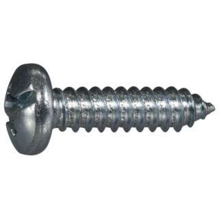 MIDWEST #14 x 1 in. Zinc Plated Steel Combo Phillips Pan Head Sheet Metal Screws, 30 Count