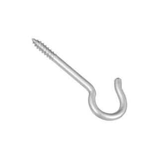 National Hardware V2040 Series N120-857 Ceiling Hook, 25 lb Working Load Limit, #8, Steel, Zinc
