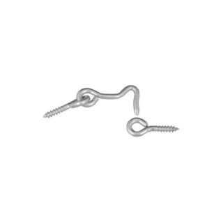 National Hardware V2000 Series N117-853 Hook and Eye, Steel, Zinc, 2 Pack