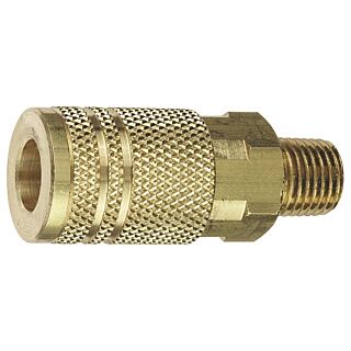 Tru-Flate 13-225 I/M-Style Coupler, 1/4 in MNPT, Brass