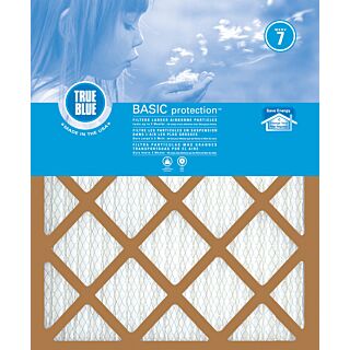 True Blue 212201 Air Filter, 20 in L, 12 in W, 7 MERV, Synthetic Pleated Filter Media
