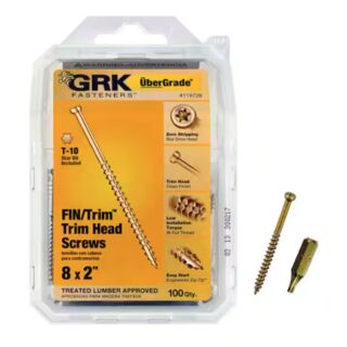 GRK #8 x 2 in. FIN/TRIM™ Finish Trim Screws Handy-Pak, 100 Count