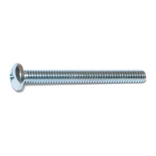 MIDWEST 1/4 in.-20 x 2-1/2 in. Zinc Plated Steel Coarse Thread Phillips Pan Head Machine Screws, 25 Count