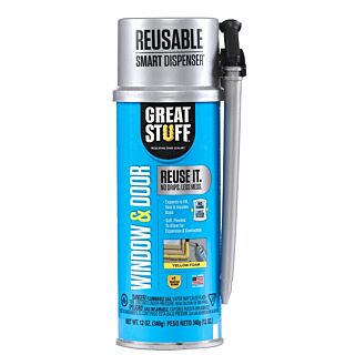 Great Stuff Window & Door Insulating Foam Sealant with Straw, 12 oz. Can