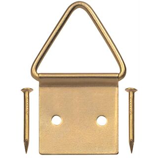 OOK 50205 Picture Hanger, 20 lb Weight Capacity, Steel, Brass