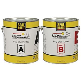 SEAL-KRETE® High Performance Floor Coatings, Poly-Shell 7000, Clear, Satin, 2 Gallon Kit