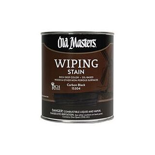 Old Masters, Wiping Stain, Carbon Black, Quart
