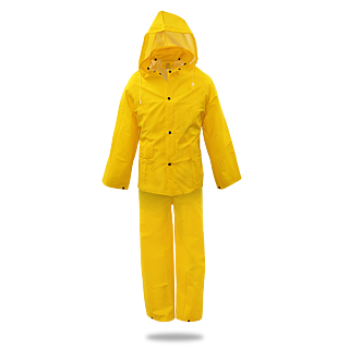 Boss LINED PVC RAIN SUIT .35MM, 3-PIECE, YELLOW