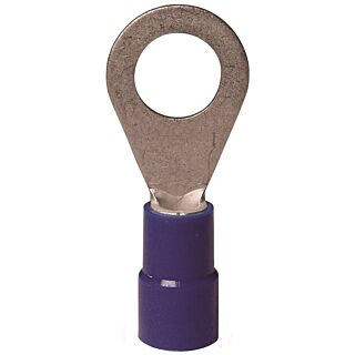 GB 10-104 Ring Terminal, 600 V, 16 to 14 AWG, Vinyl Insulation, Blue